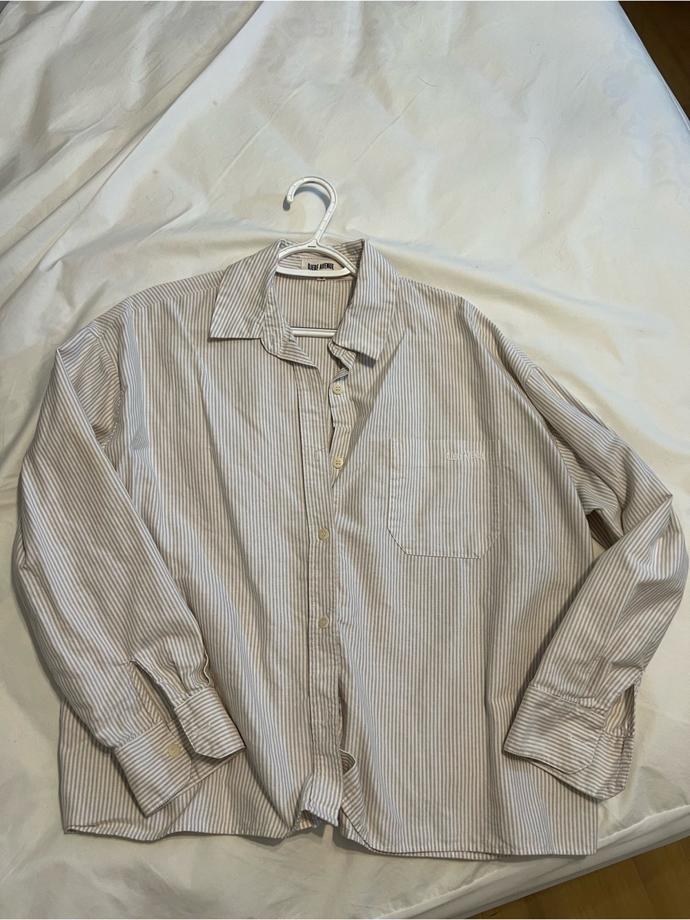 DJERF AVENUE - Breezy Shirt tan Stripe